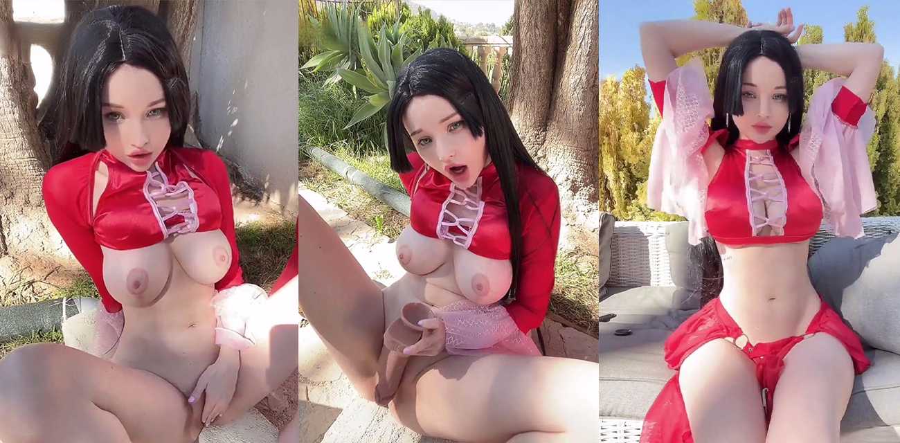 日美混血网黄【HidoriRose】童颜巨乳女神户外COS海贼王女帝自慰，粉嫩私处湿润喷张粗大假屌肆意吸舔深插